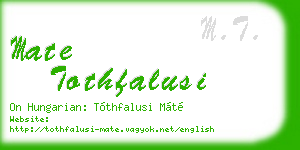 mate tothfalusi business card